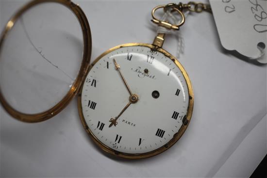 A 19th century continental gold keywind pocket watch, a.f.